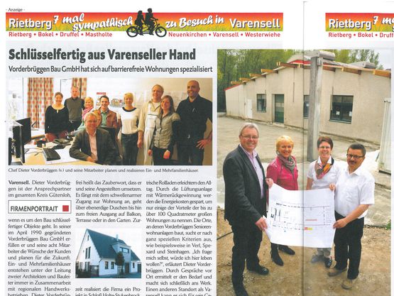 Rietberger Stadtanzeiger: Schlüsselfertig aus Varenseller Hand