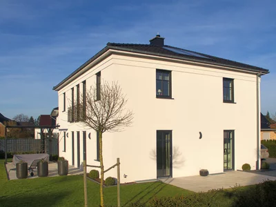 Einfamilienhaus in Rietberg, Hanseatische Stadtvilla, Putzfassade
